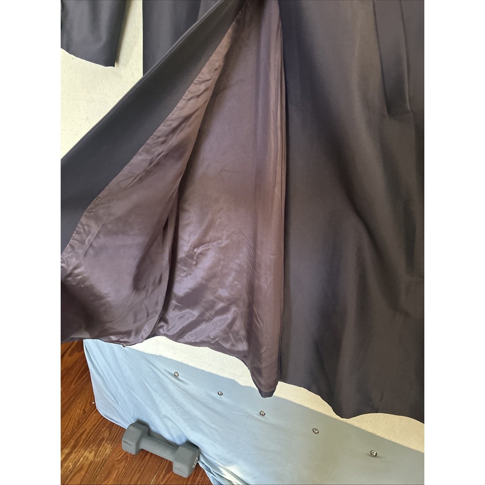 Vintage Lily & Taylor Light Wt 8 Trench Coat Iridescent Blue Classy Lined Jacket - Picture 8 of 16
